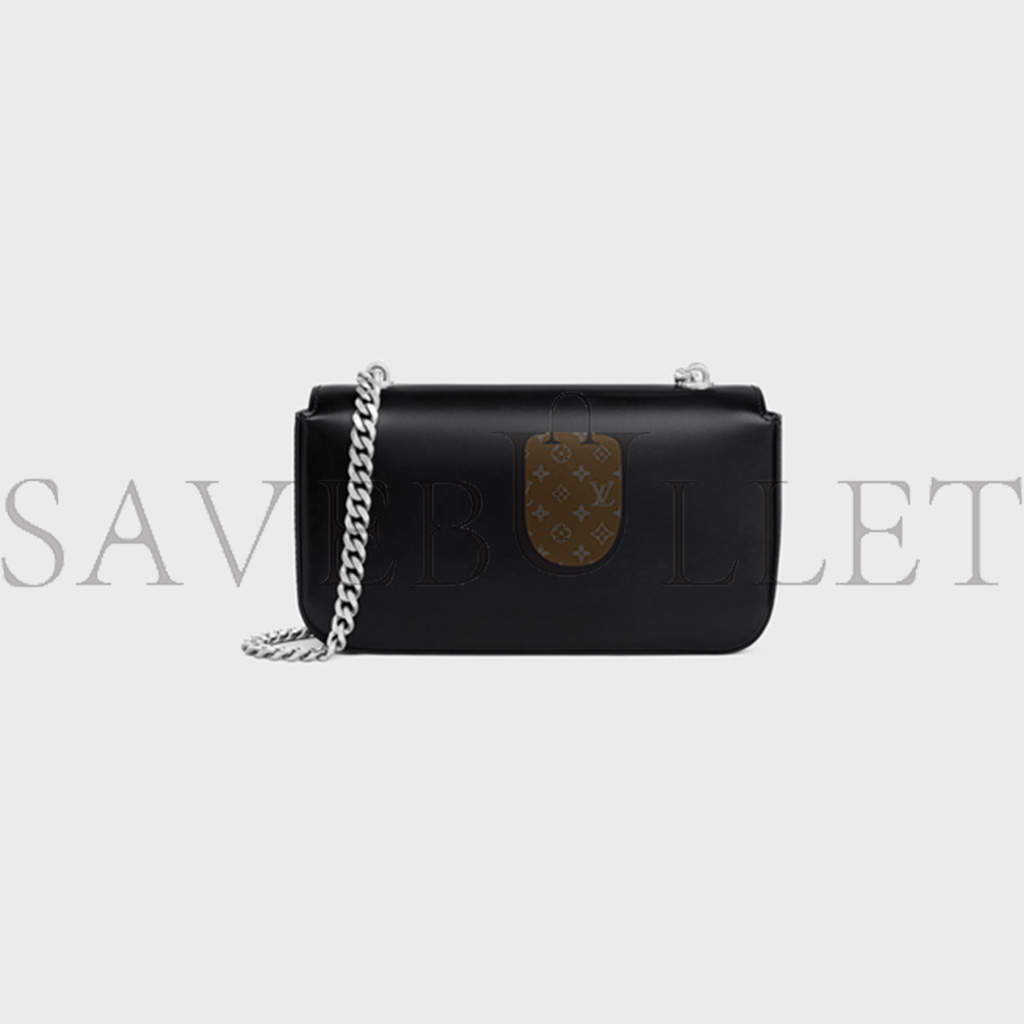 CELINE CHAIN SHOULDER BAG CLAUDE IN SHINY CALFSKIN 115203BF4.38SI (20.5*11.5*4cm)